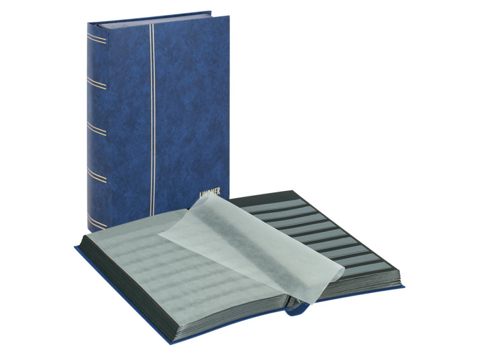 CLASSEUR TIMBRES 64 PAGES NOIRES (lindner)