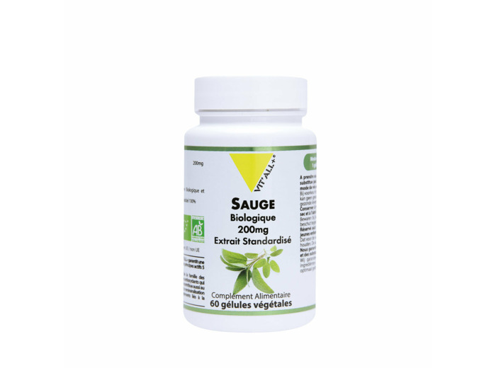 Sauge bio 200mg-60 gélules-Vit'all+