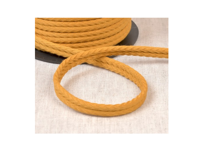 Double passepoil chevron 550 moutarde C42 10mm 100% coton le mètre