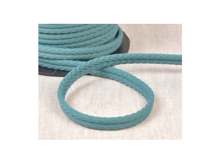 Double passepoil chevron 550 vert amande C63 10mm 100% coton le mètre