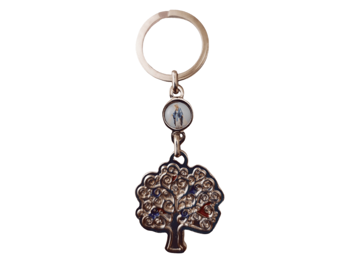 Porte-Clefs métal- Arbre de Vie -COULEUR - MIRACULEUSE