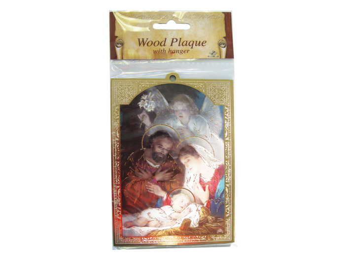 Plaquette Dorée 10x14cm - NATIVITE