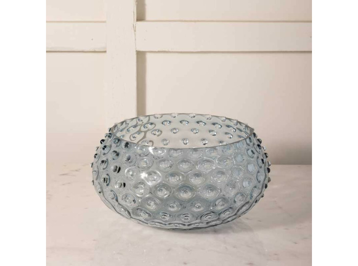 Saladier gris bleu pointe de diamant 23x11cm