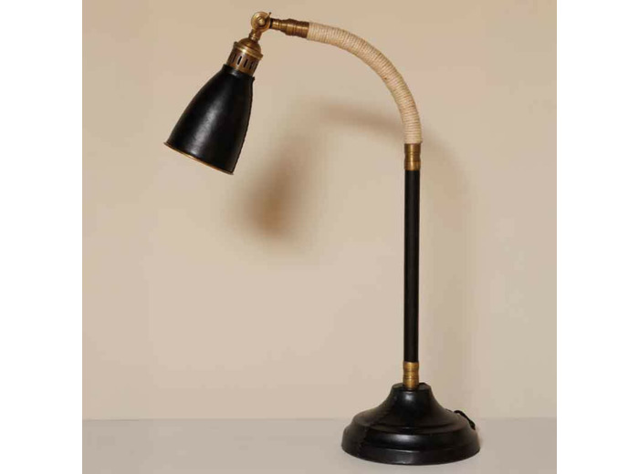 Lampe sur pied cuir corde Aventura 101x20x20cm