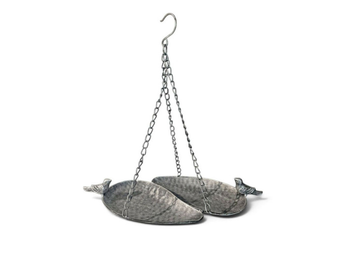 Mangeoire oiseaux à suspendre fer 37x15x38cm