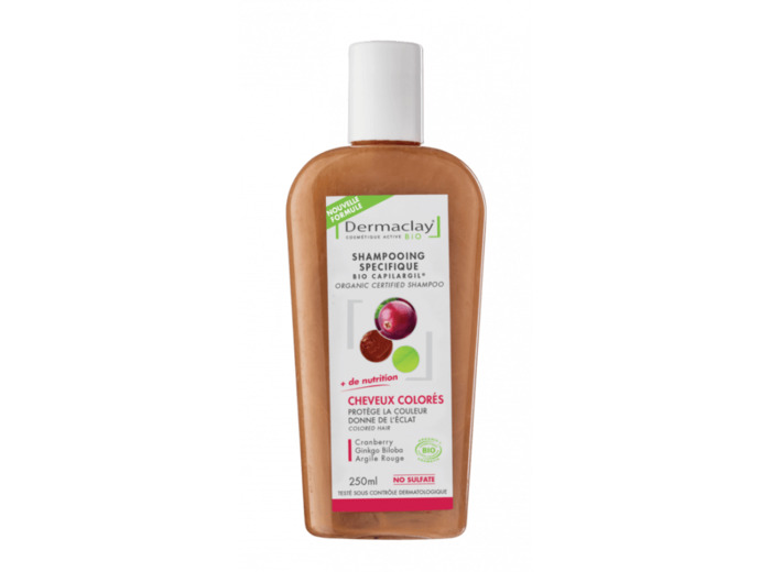 Shampoing spécifique cheveux colorés-250 ml-Dermaclay