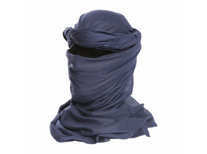 Chèche bleu marine (100% coton)