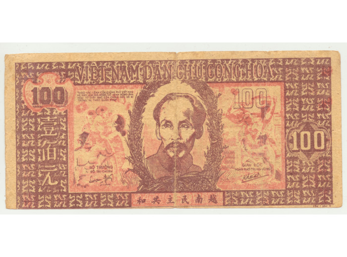 VIET NAM 100 DONG ND (1948 ) SERIE QU 057 TB+ (W28a)