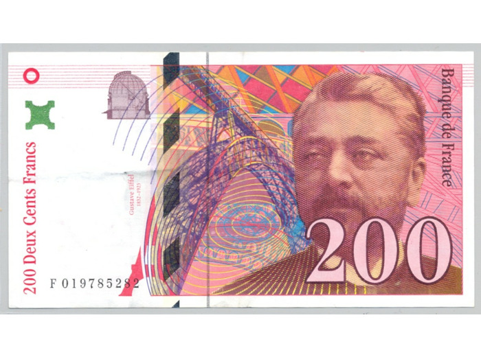 FRANCE 200 FRANCS EIFFEL 1996 Alphabet F 019785282 TTB+