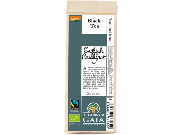 The noir english breakfast Inde 100g LES JARDINS DE GAI
