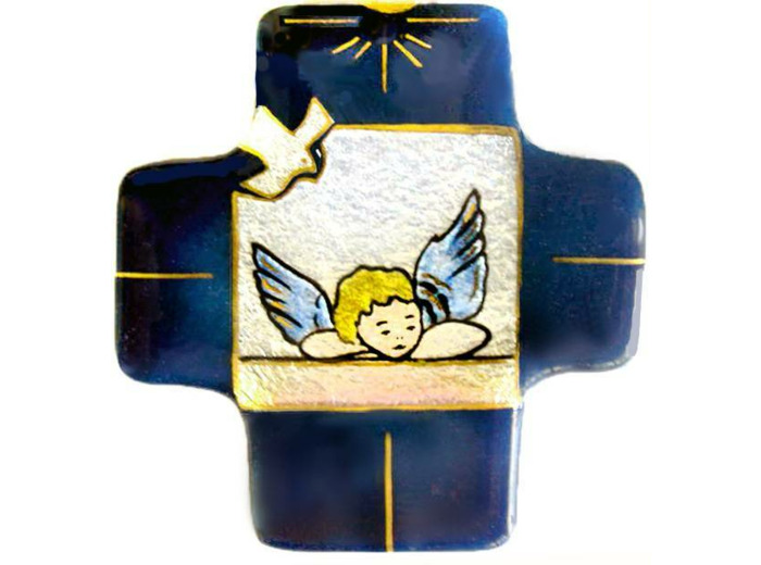 Ange à l'accoudoir 7,7X8cm - EMAUX DU LIBAN