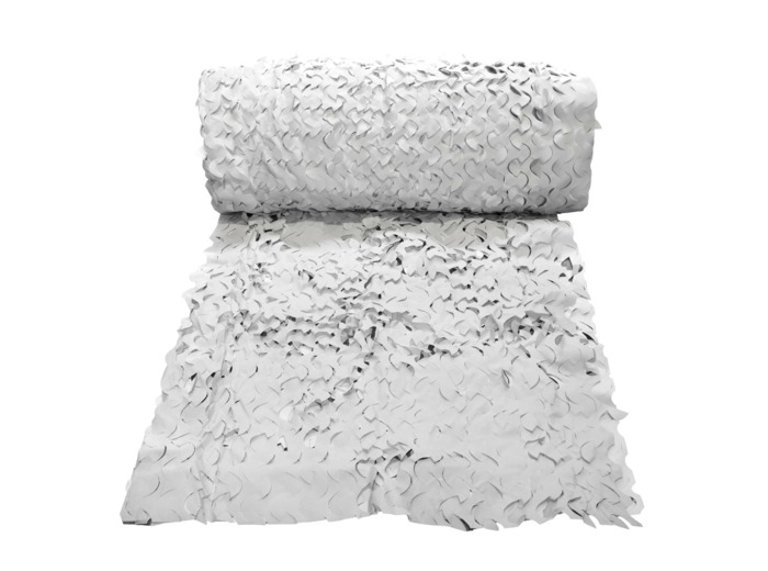 Filet de camouflage Camo First® snow au mètre : ombrage, déco et camouflage 3D réversible
