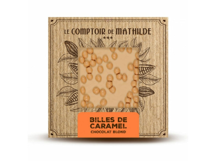 Tablette Billes caramel - Chocolat blond - 80G