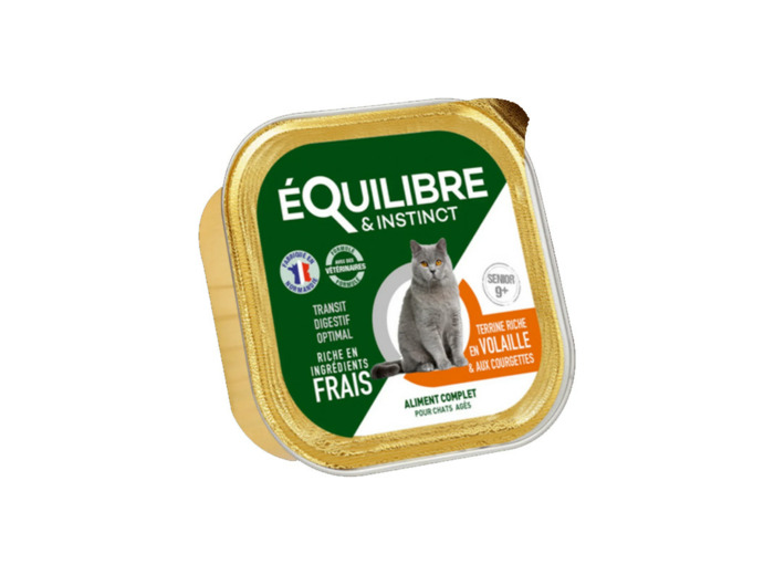 Équilibre & Instinct CHAT SENIOR, Pâtée riche en volaille & aux courgettes - 85g