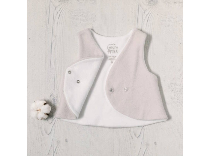 Ensemble Gilet bébé et son pyjama polaire bio