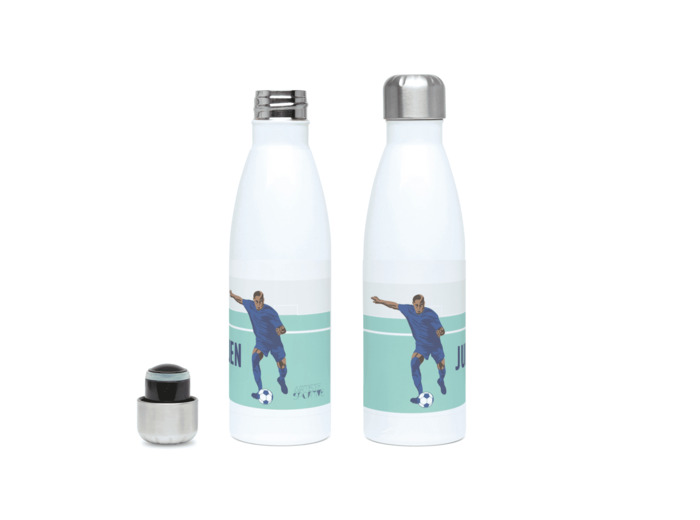 Gourde isotherme football "Le Footballeur" - Personnalisable