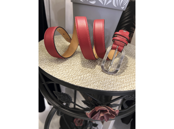 CTF 37-2 Ceinture femme cuir rouge