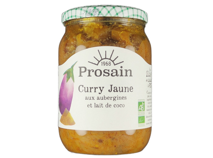 Curry Jaune Aubergine et Lait Coco 650g Bio