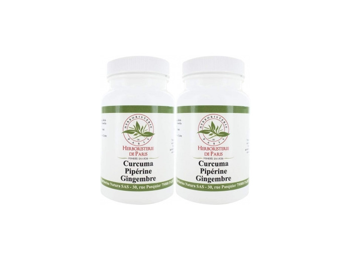 Curcuma Pipérine Gingembre 2 boîtes de 90 gélules 3 mois de cure