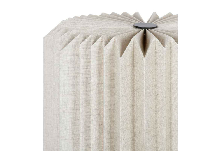 Lampe à poser Fontelo manguier papier lin crème 39x45cm