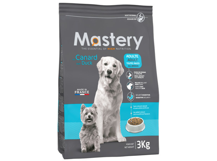 Croquettes Mastery au canard pour chiens adultes - 2 formats