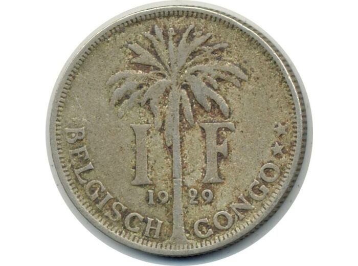 CONGO BELGE 1 FRANC 1929 TB+ (W19)