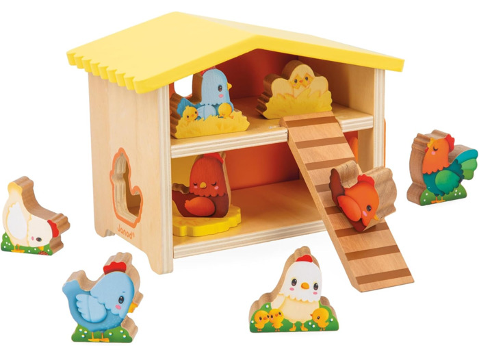 Janod - Mon Premier Poulailler - Jouet d'Imitation Enfant -