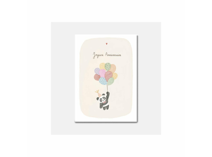 Carte Anniversaire - Panda - Pascale Editions