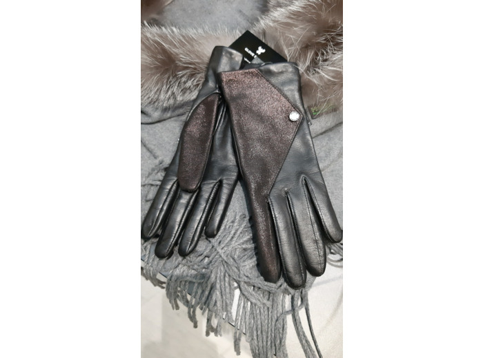 WA20122 Gants cuir femme noir