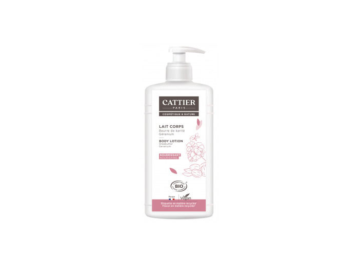 Lait corps Beurre de karité et Géranium Nourrissant 500ml
