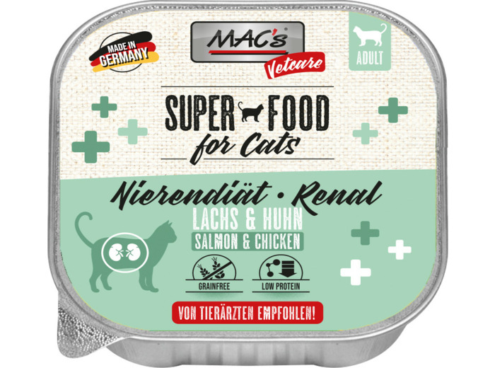 MAC'S Vetcare Renal Saumon & Poulet pour chat - 100 g