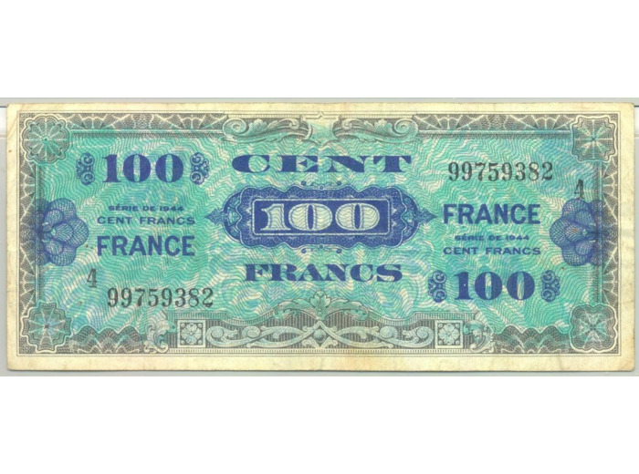 FRANCE 100 FRANCS Type FRANCE 1945 SERIE 4 TTB 382