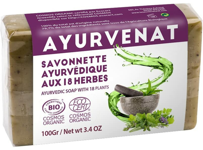 Savon ayurvedique aux 18 herbes 100g Oleanat