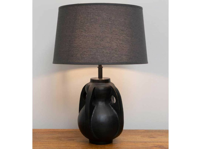 Lampe à poser Biblo noir 22x32cm
