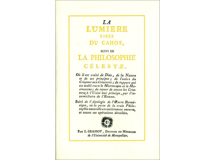 LA LUMIÈRE TIRÉE DU CHAOS