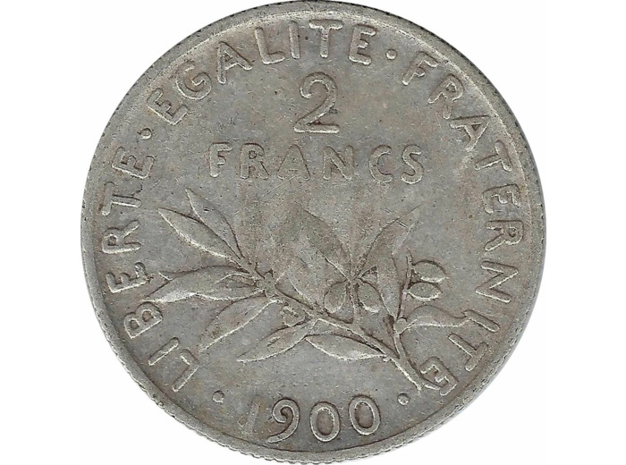 FRANCE 2 FRANCS SEMEUSE 1900 TB