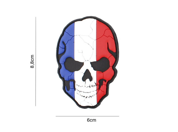 Patch 3D PVC Crâne fendu France