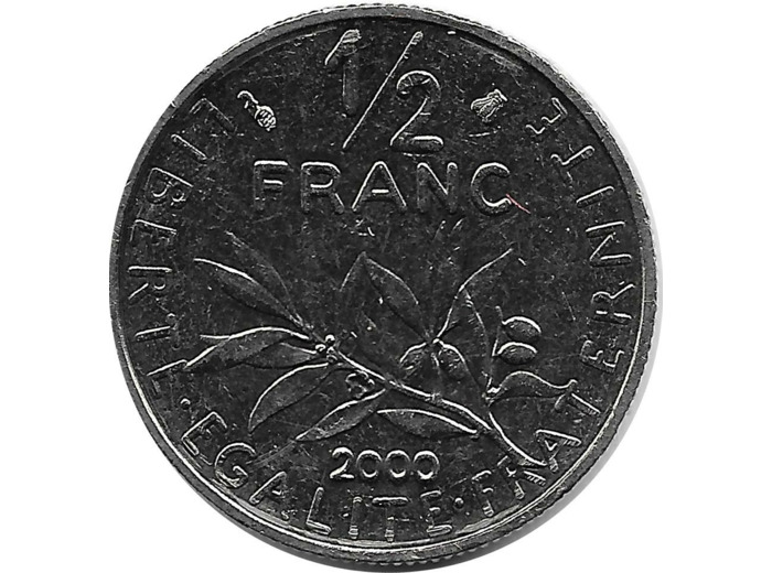 FRANCE 1/2 FRANC ROTY 2000 SUP