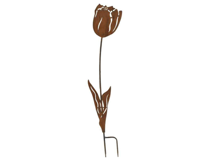 Tuteur fer décoratif tulipe à planter  24x1x90cm