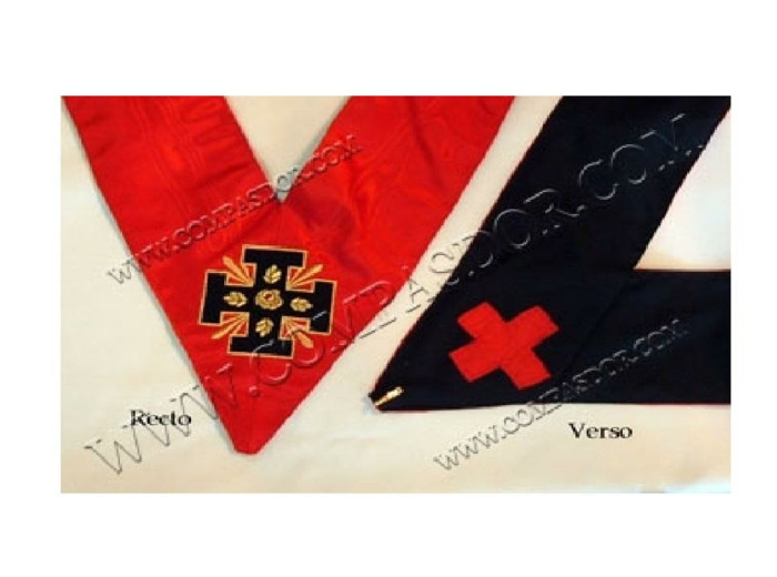 Sautoir 18ème degré Rite R.E.A.A. croix potencée