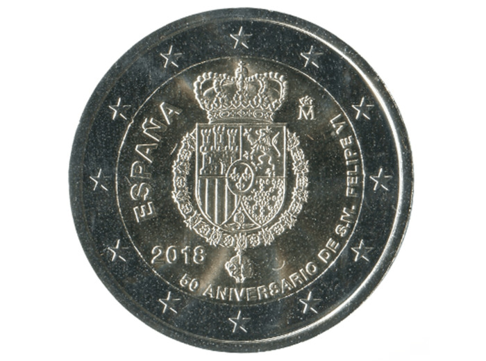 ESPAGNE 2018 2 EURO COMMEMORATIVE FELIPE VI