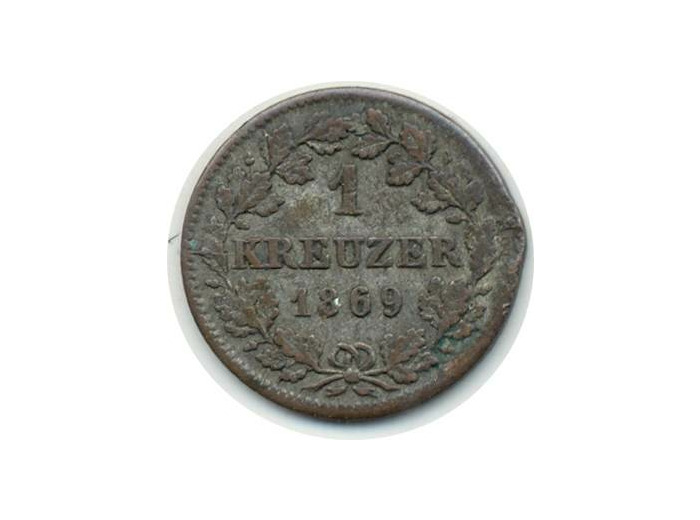ALLEMAGNE BAYERN 1 KREUZER 1869 TB+ (W873)