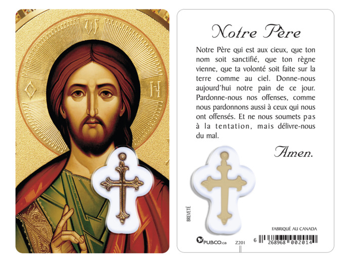 Carte-prière avec insertion Christ-Icône