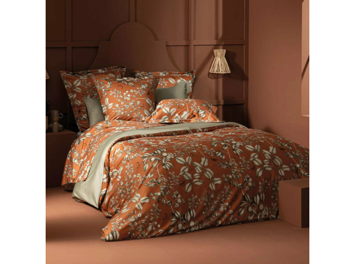 Housse de couette FLEUR D'ORANGER ROUILLE Garnier-Thiebaut