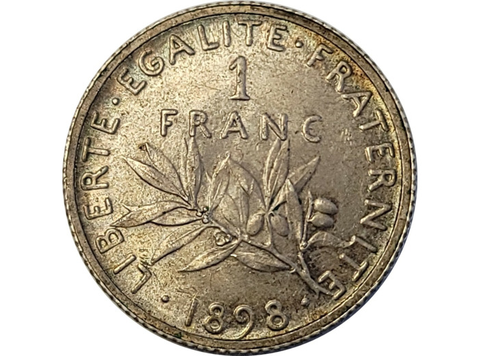 FRANCE 1 FRANC SEMEUSE 1898 SUP (G467)