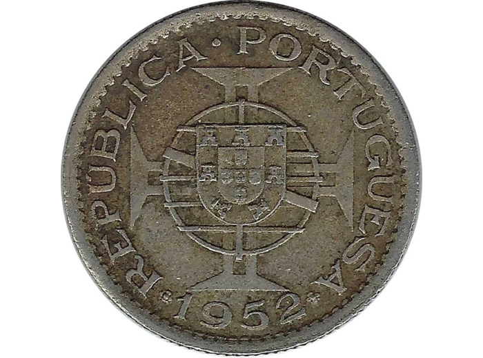 MOCAMBIQUE 2.5 ESCUDOS 1952 TTB