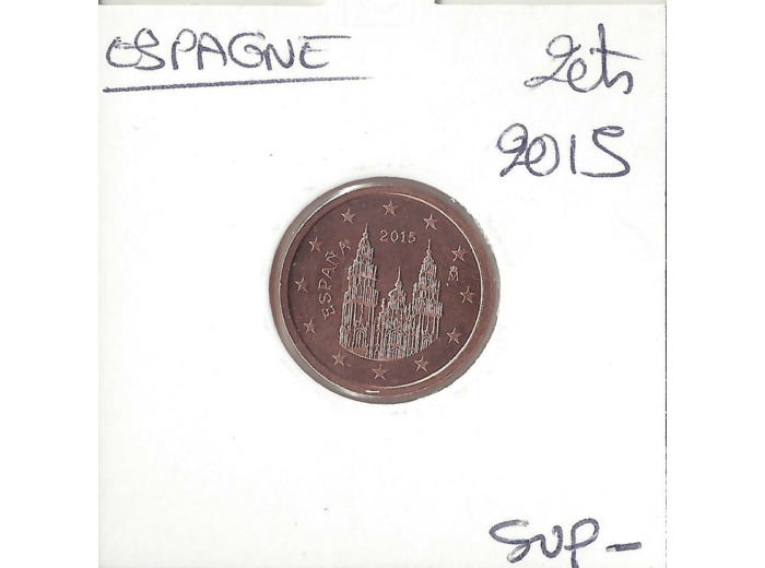 ESPAGNE 2015 2 CENTIMES SUP-