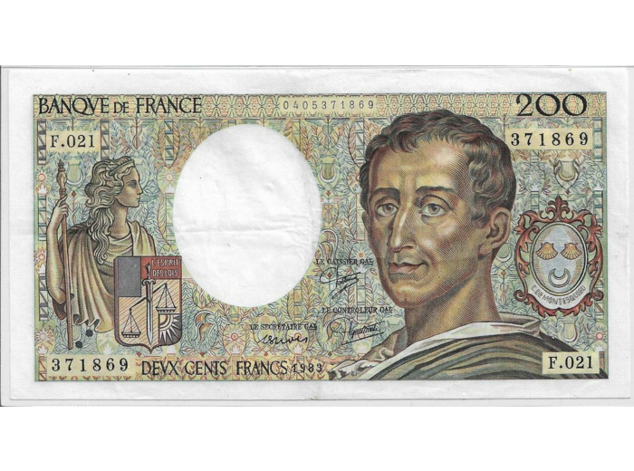 FRANCE 200 Francs MONTESQUIEU 1983 F.021 TTB+