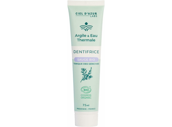 Dentifrice sauge eau thermale 75ml Denticlay