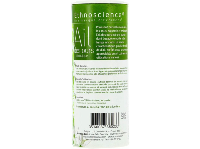 Ail des ours poudre 50g Ethnoscience